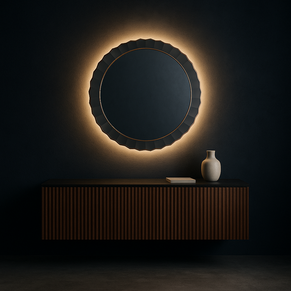 Miroir Couronne Opaline